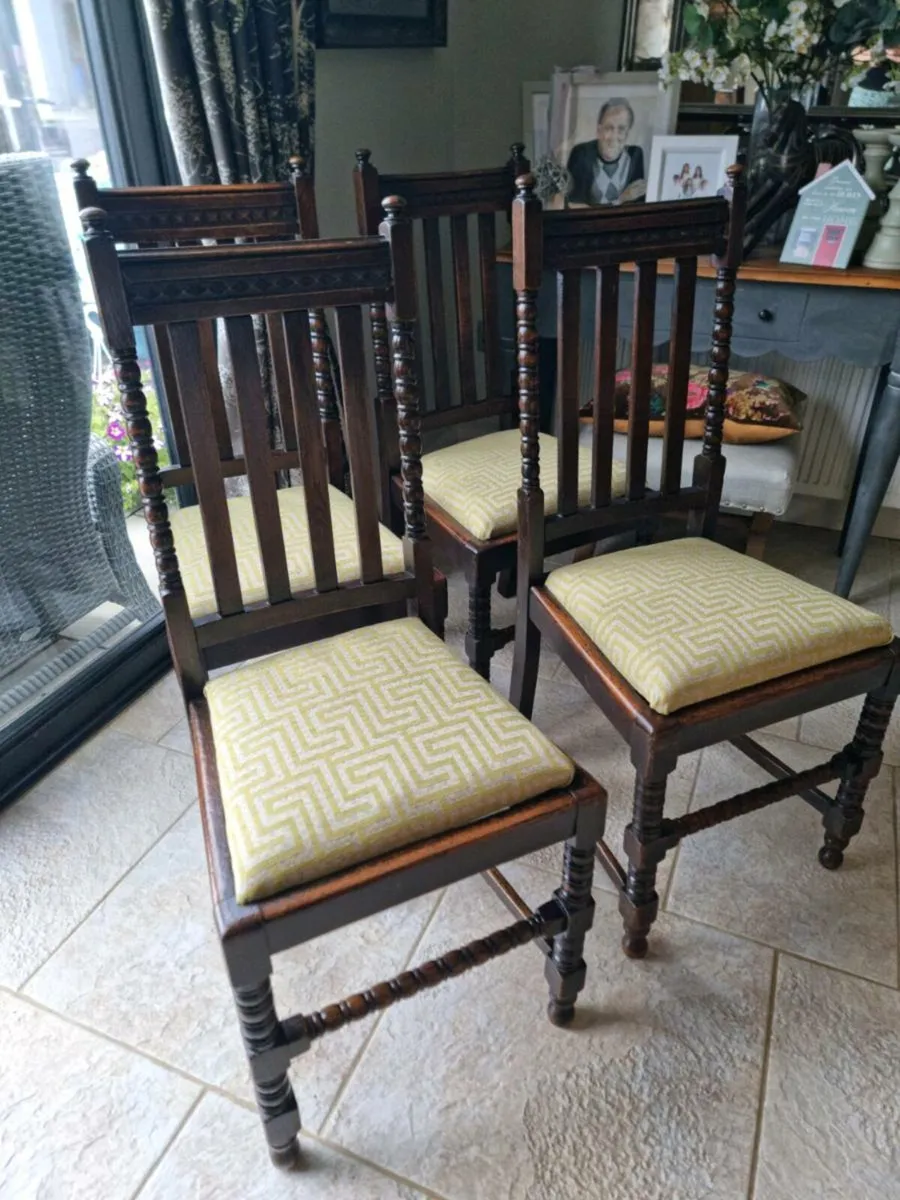 Stunning Antique Kitchen Chairs - Image 1