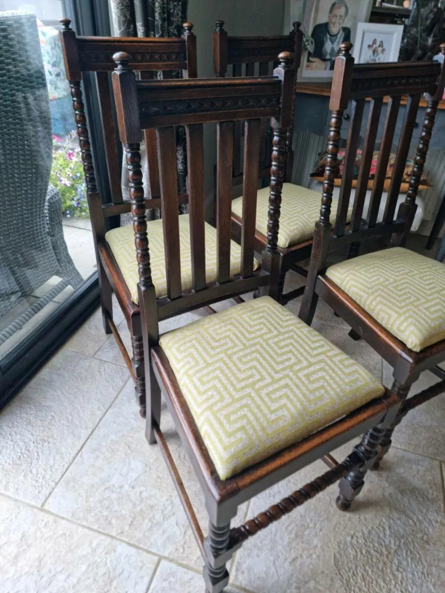 Stunning Antique Kitchen Chairs - Image 2