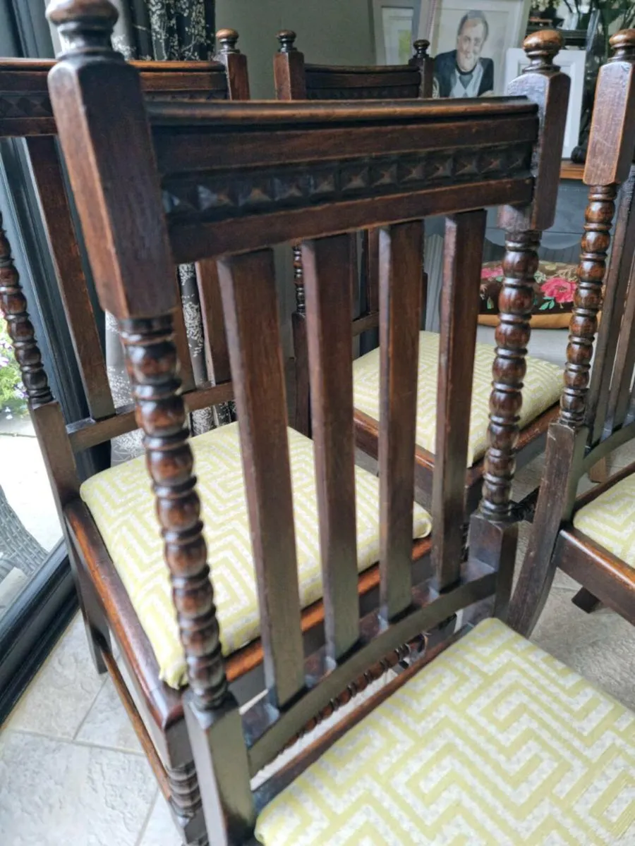 Stunning Antique Kitchen Chairs - Image 3