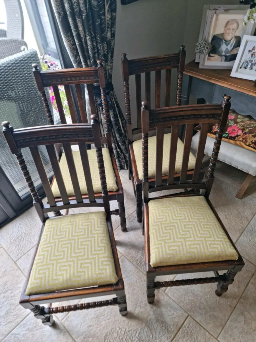 Stunning Antique Kitchen Chairs - Image 4