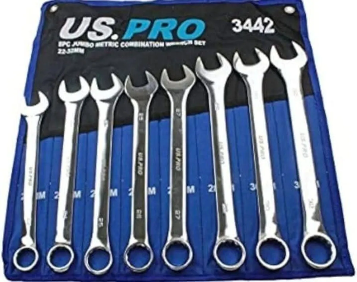 8pcs jumbo metric combination wrench set - Image 2