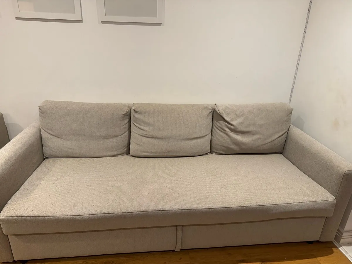 Sofa bed with storage from IKEA (Hyllie beige) - Image 3