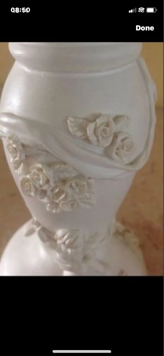 Cherub & Roses Candlestick Set - Image 3