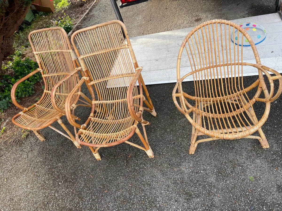 3 wicked garden chairs - Image 1