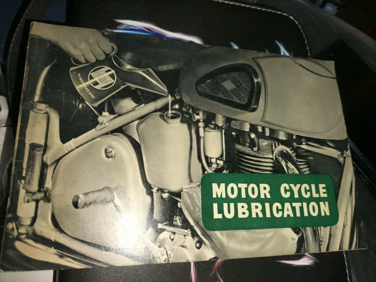 OLD MOTER CYCLE LUBRICATION. BOOK
