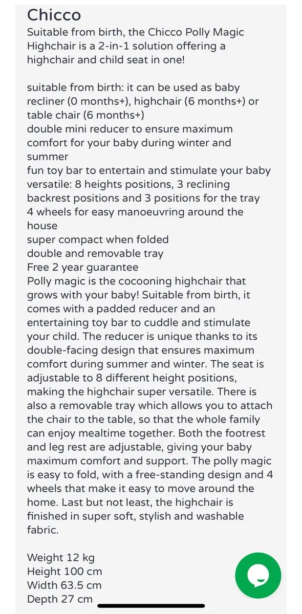 High chair - Chicco - Image 2