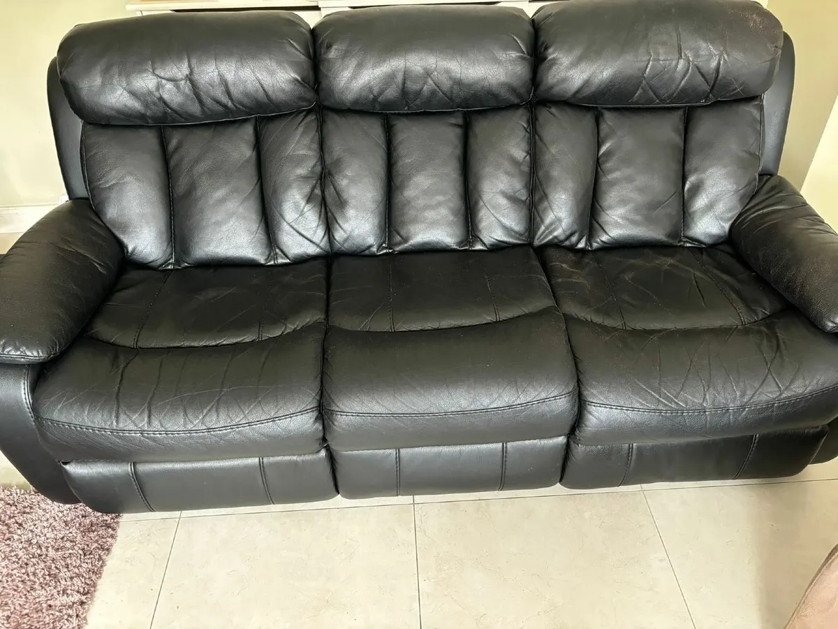 3 seater leather sofa