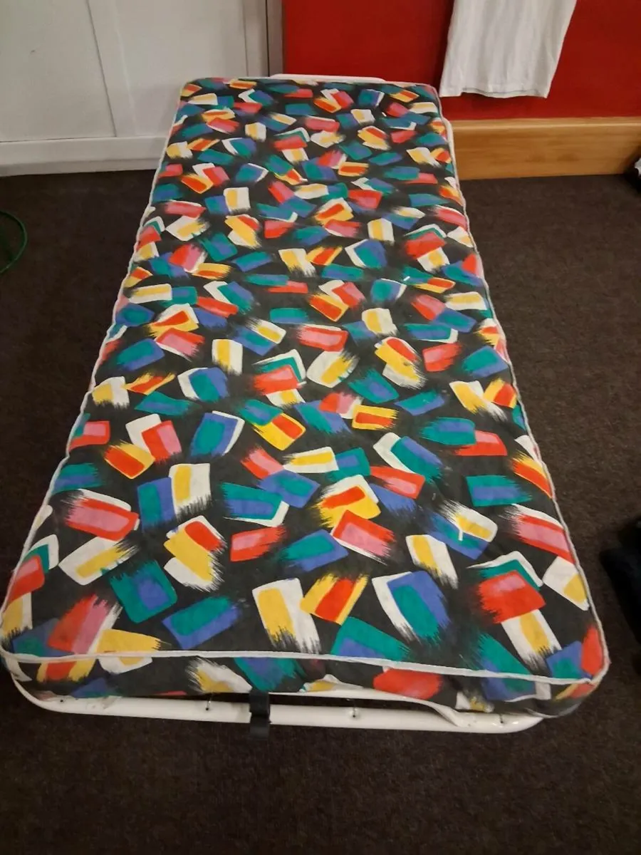 Single Fold Up Bed With Mattress - Image 1