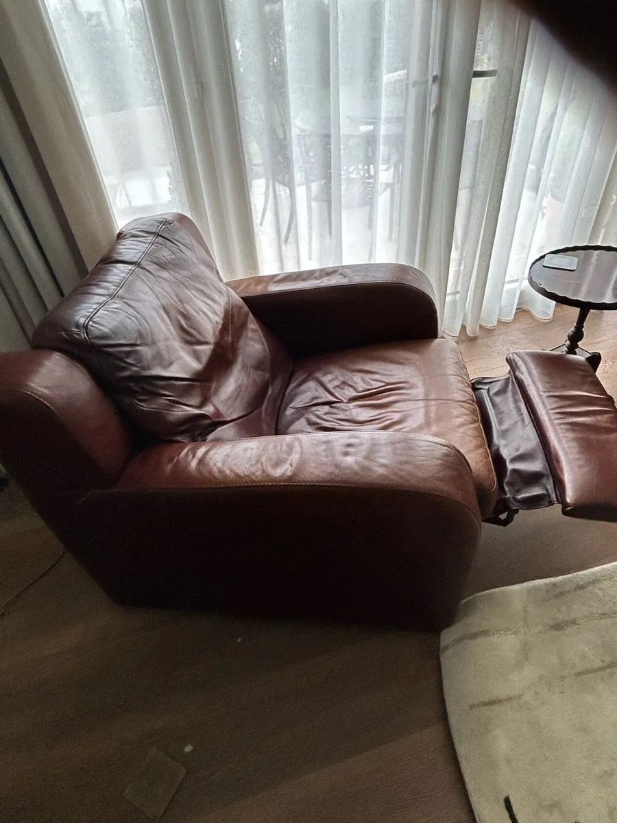 Handcrafted Leather Reclining Chair - Image 2
