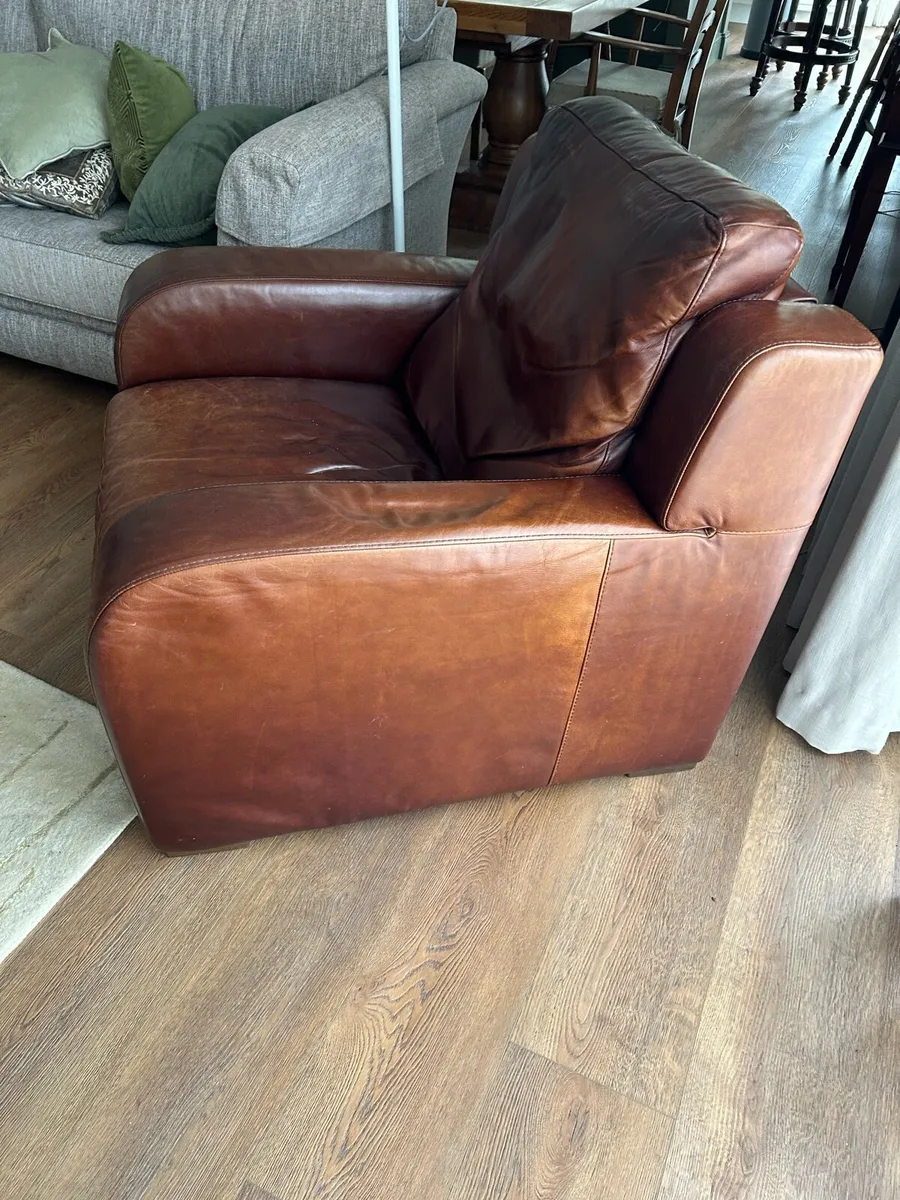 Handcrafted Leather Reclining Chair - Image 3