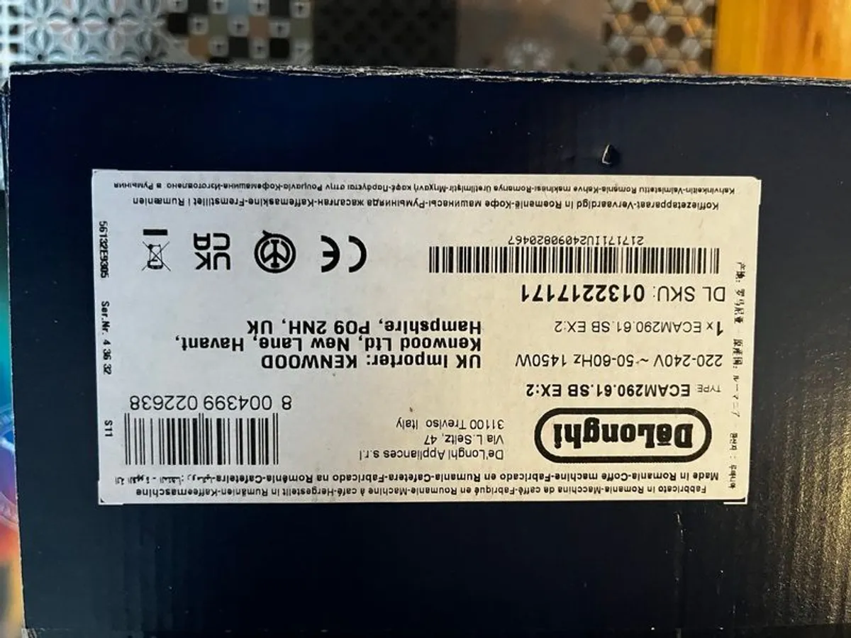 DeLonghi Bean to cup Coffee Machine - Image 2