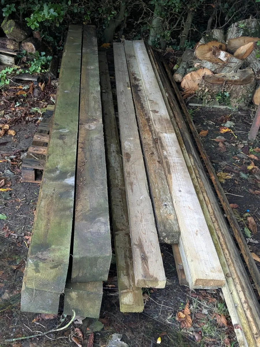 New 6 x6 pressure treated timbers 15 ft 5 length - Image 1