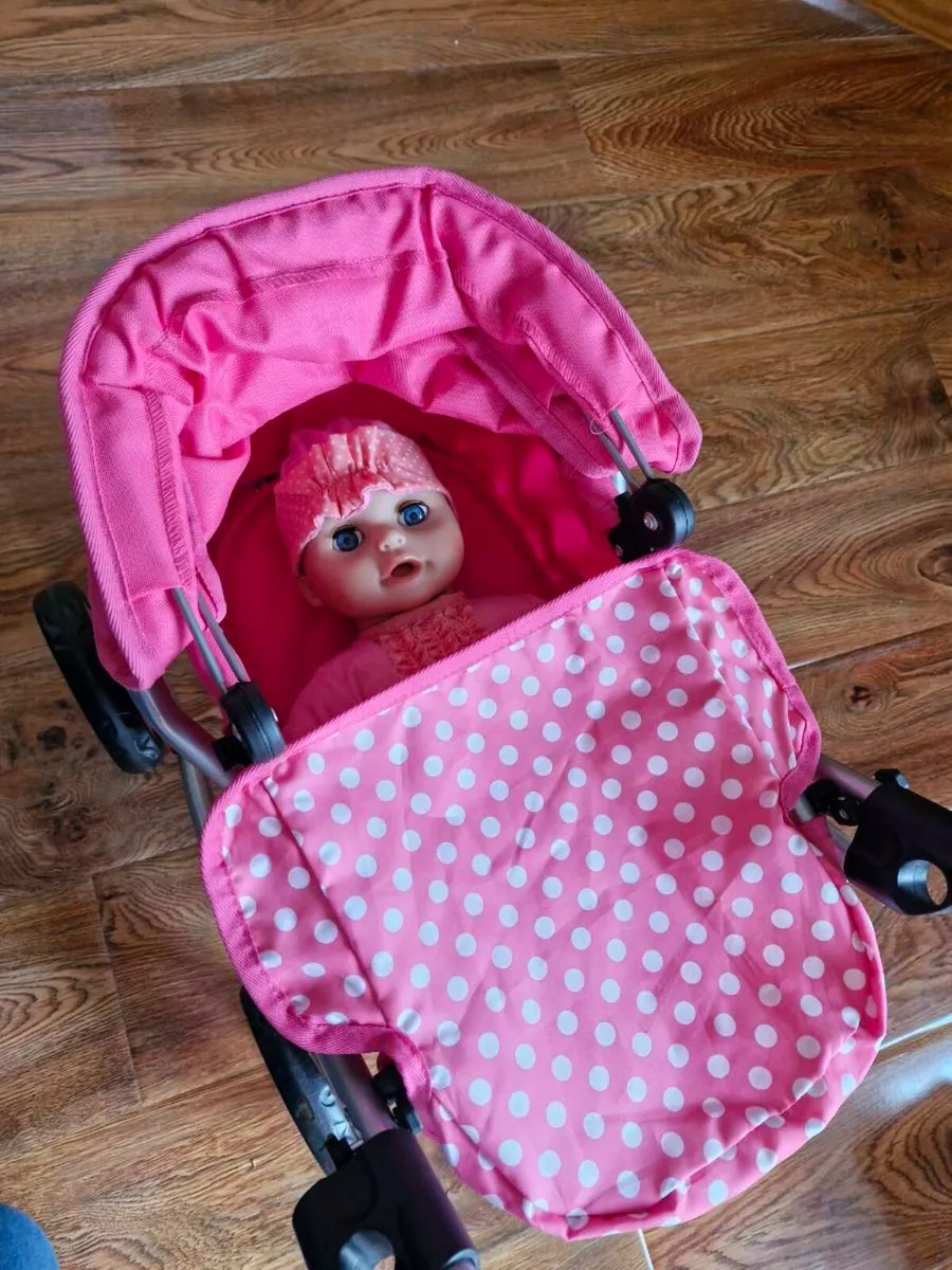 Baby Doll, buggie and high chair - Image 2
