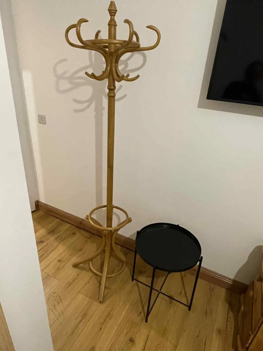 Side table and coat rack - Image 1