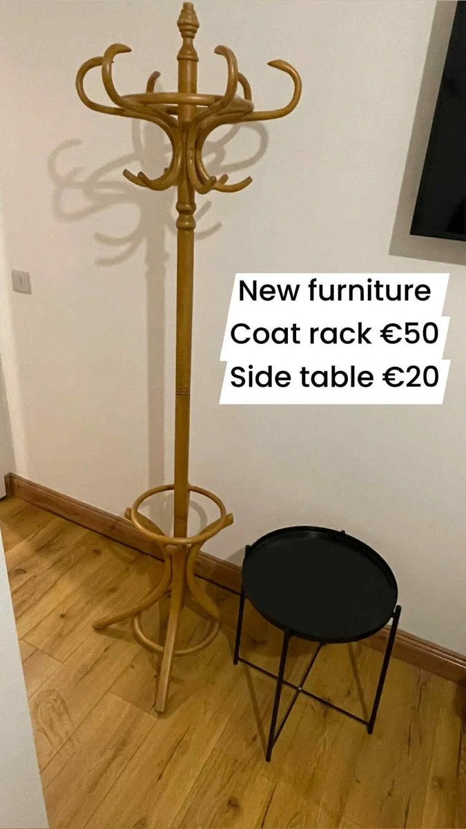 Side table and coat rack - Image 2