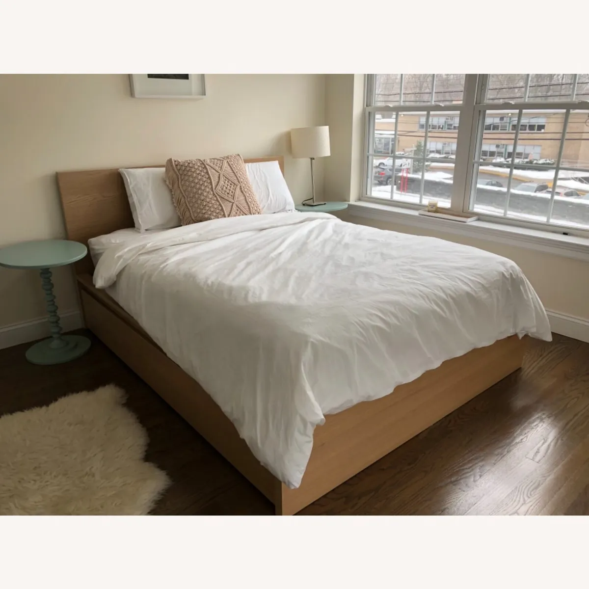 IKEA king bed wit storage drawers - Image 3