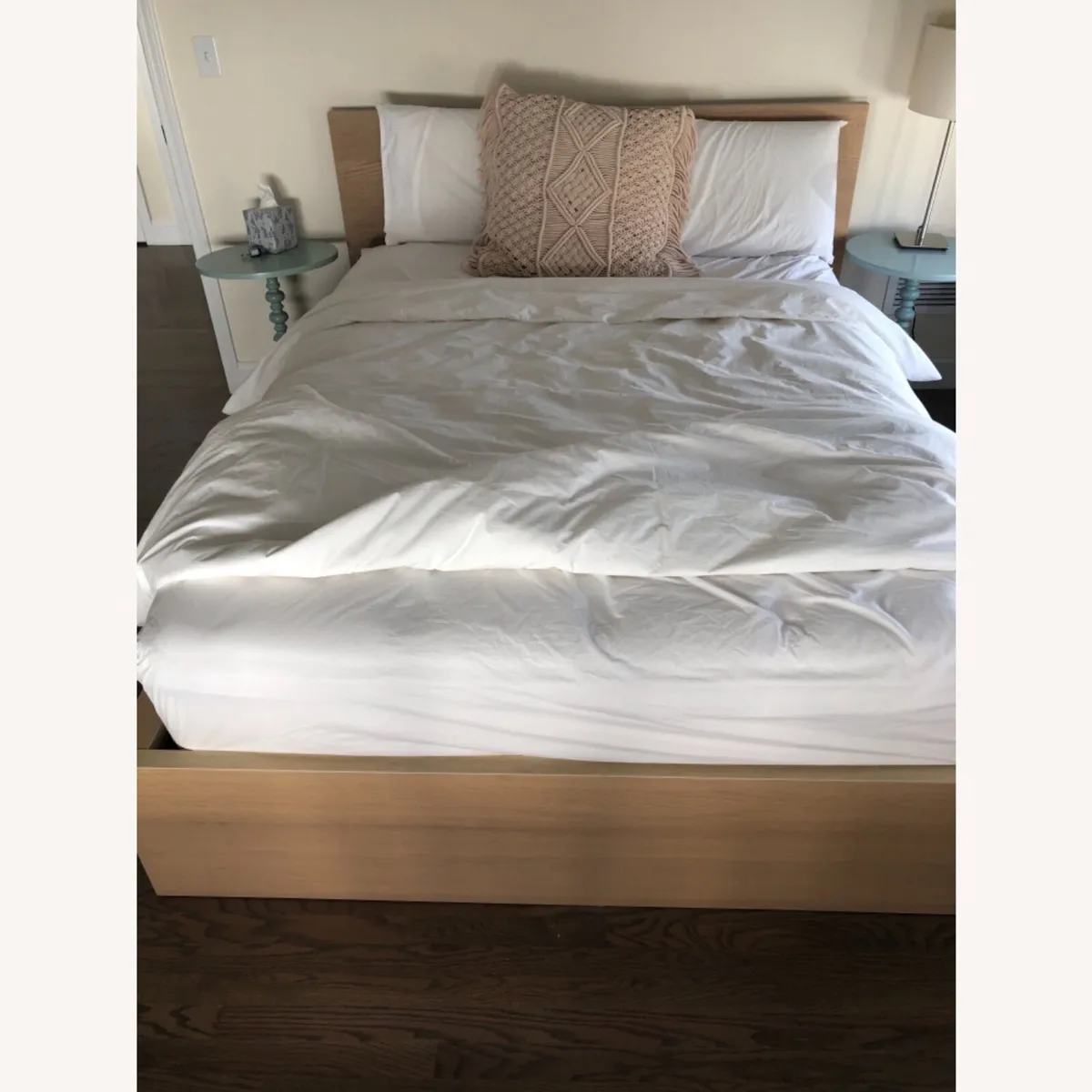 IKEA king bed wit storage drawers - Image 4