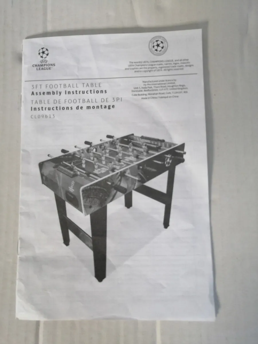 3ft football table - Image 1