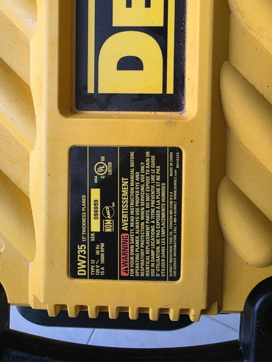 DEWALT Thickness Planer, (DW735X) - Image 4