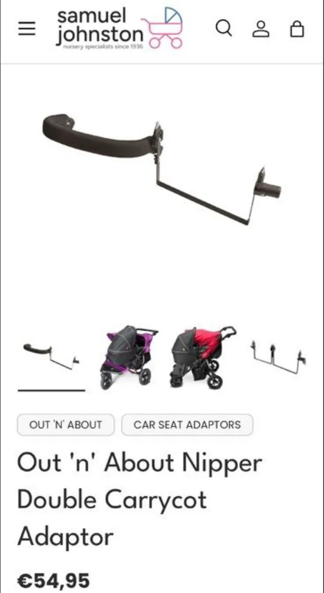 Carrycot and adapter for out and about double - Image 4