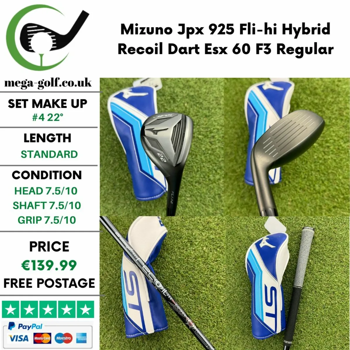 Mizuno Jpx 925 Fli-hi Hybrid / #4 22° / Regular - Image 1