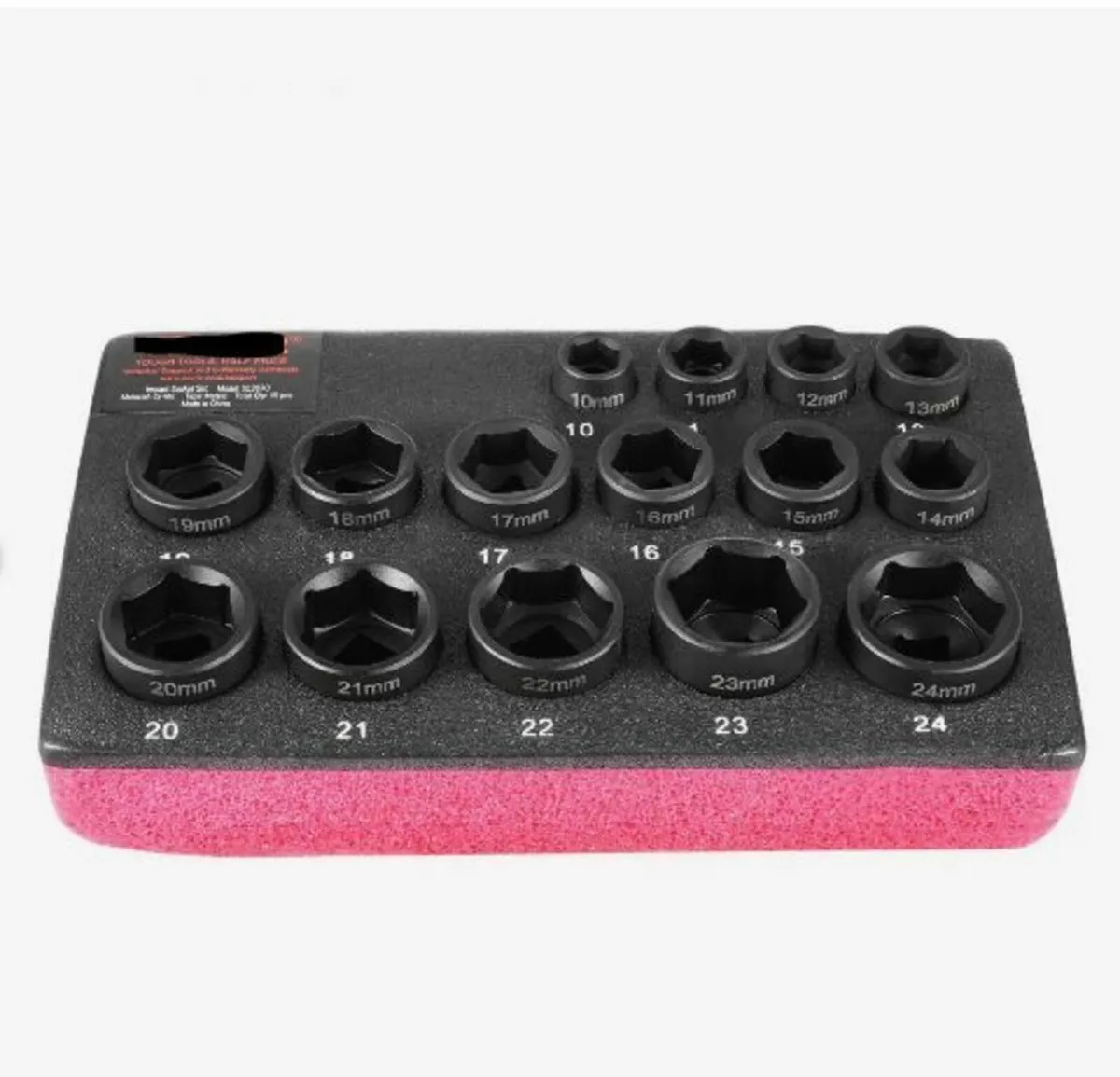 Impact Sockets Set 15pcs 6-Point 3/8" Drive Bit - Image 1