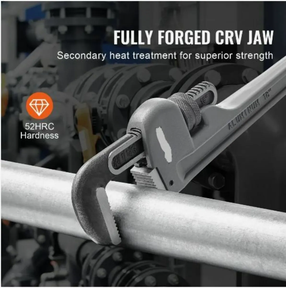 Aluminum Straight Pipe Wrench 18 in Adjustable - Image 4