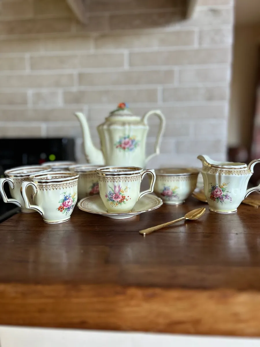 Antique Staffordshire Fine Bone China Tea Set - Image 1