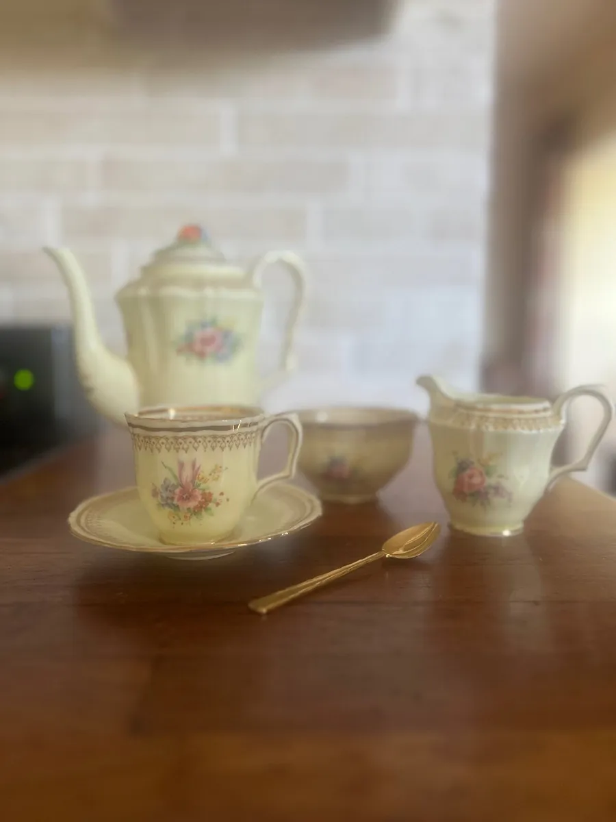 Antique Staffordshire Fine Bone China Tea Set - Image 3