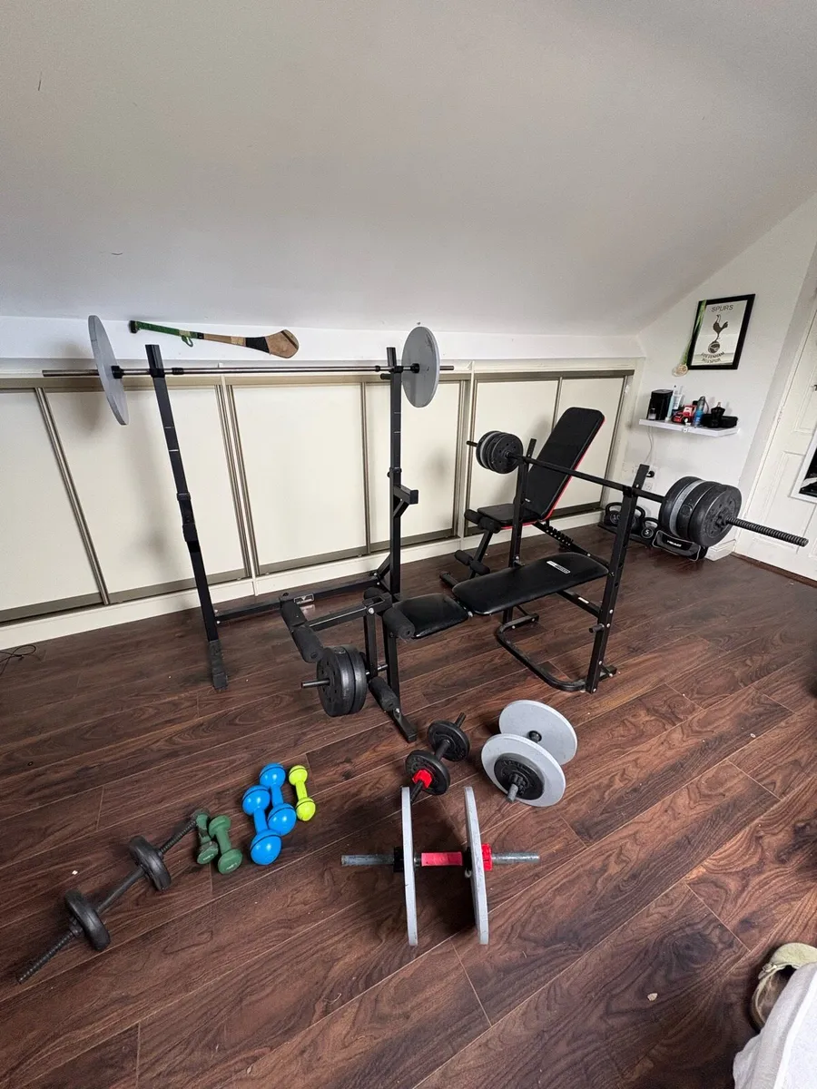 Gym Equipment: Bench, Squat Rack, Dumbbells 130kg - Image 1