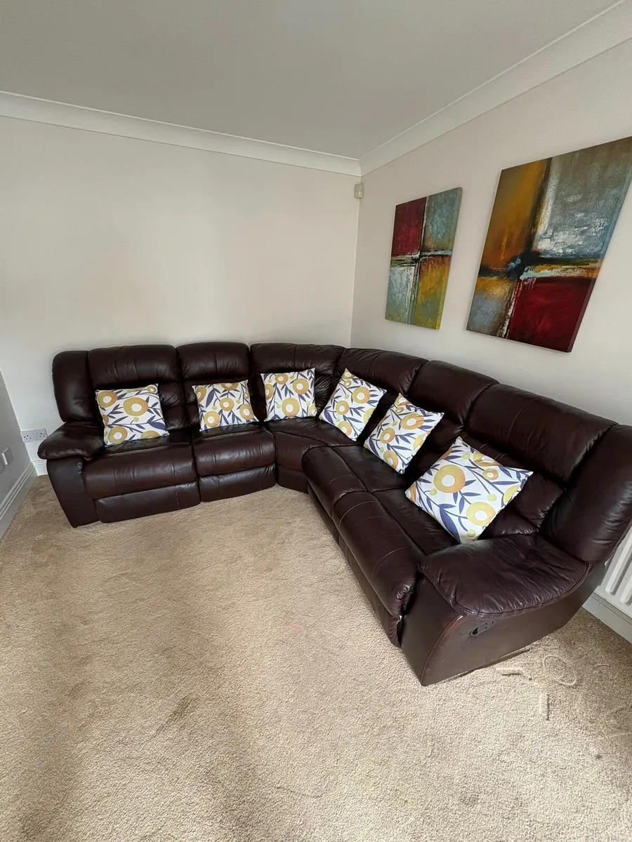 Leather sofa,  corner - Image 1