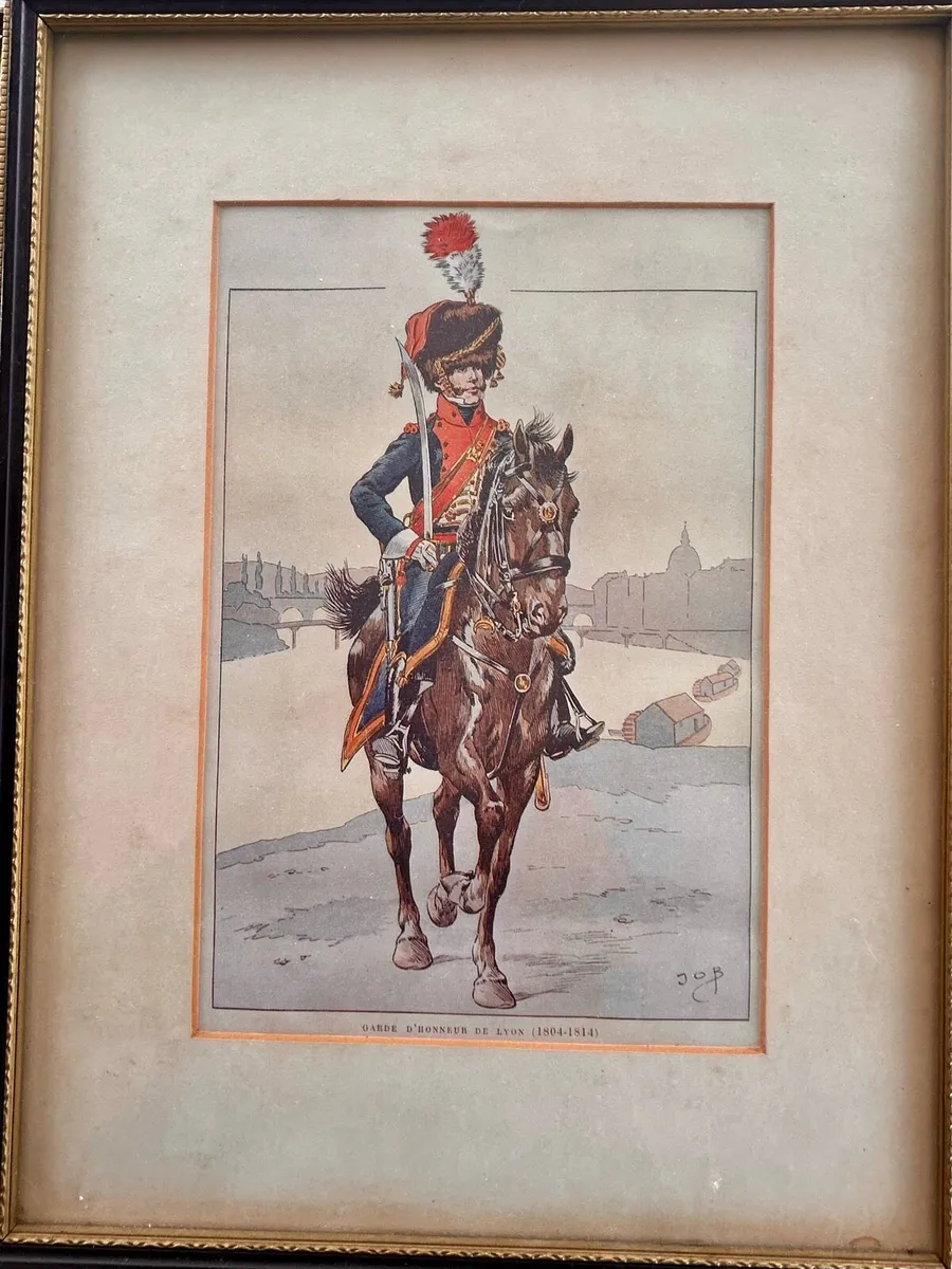 Four French military Napoleonic era framed prints - Image 2