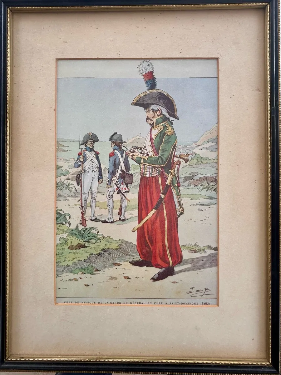 Four French military Napoleonic era framed prints - Image 3