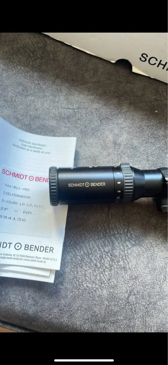 Rifle scope Schmidt and bender 3-12x50