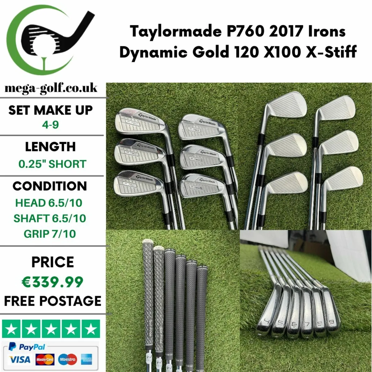 Taylormade P760 2017 Irons / 4-9 / X-Stiff - Image 1