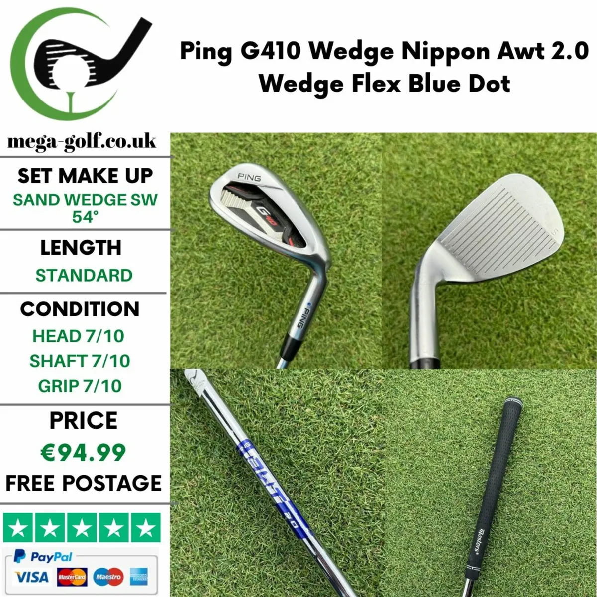 Ping G410 Wedge Sw 54° / Nippon Awt 2.0 Wedge Flex - Image 1