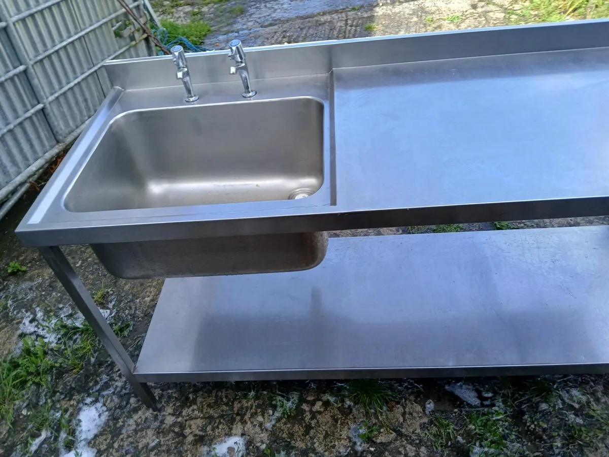 Stainless steel cabbinet sink unit complete - Image 1