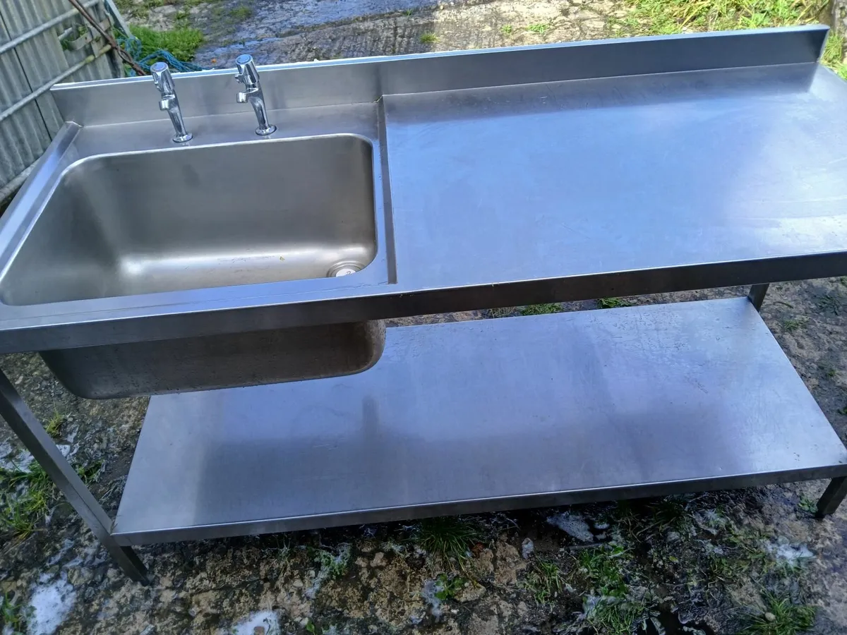 Stainless steel cabbinet sink unit complete - Image 3