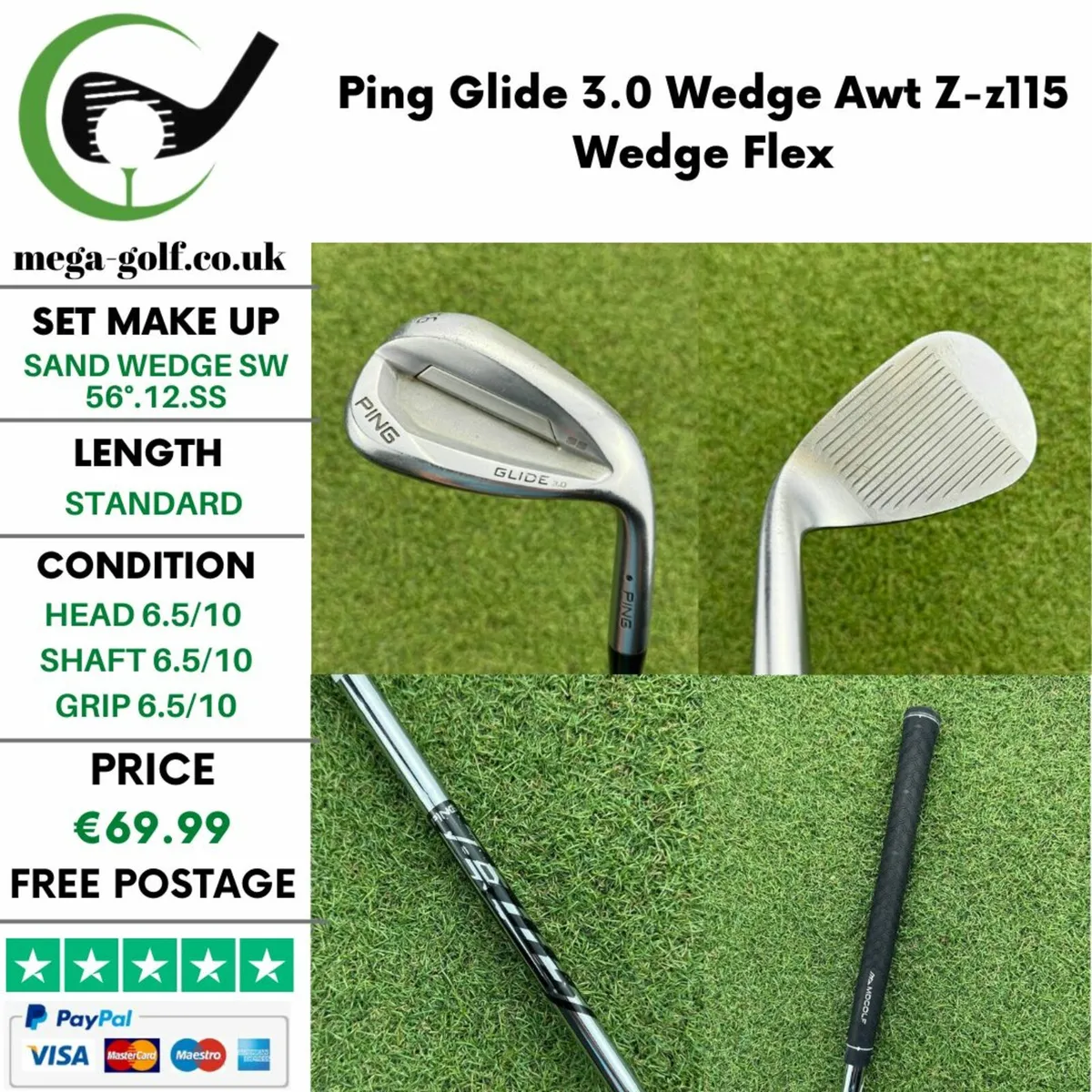 Ping Glide 3.0 Wedge Sw 56°.12.ss / Wedge Flex - Image 1