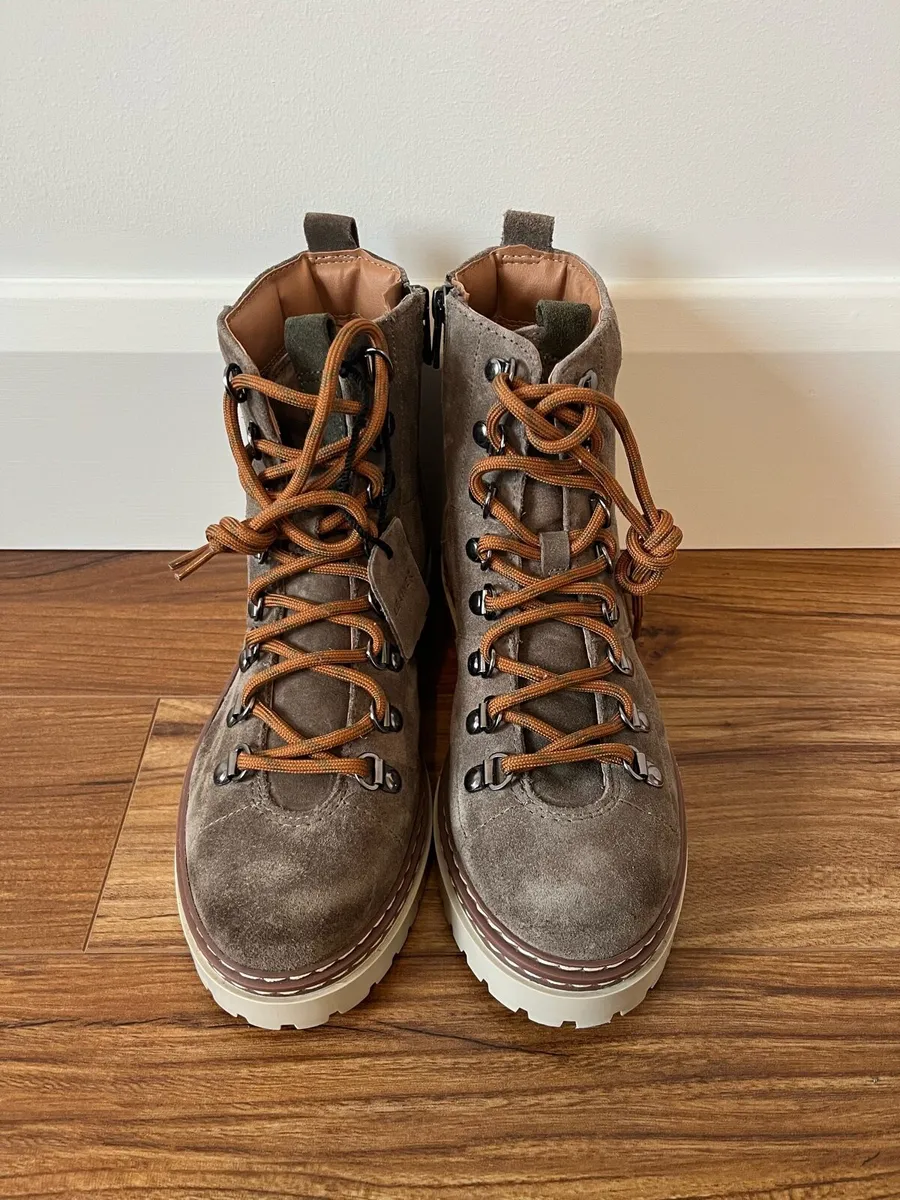 River Island Khaki Leather Boots - Image 2