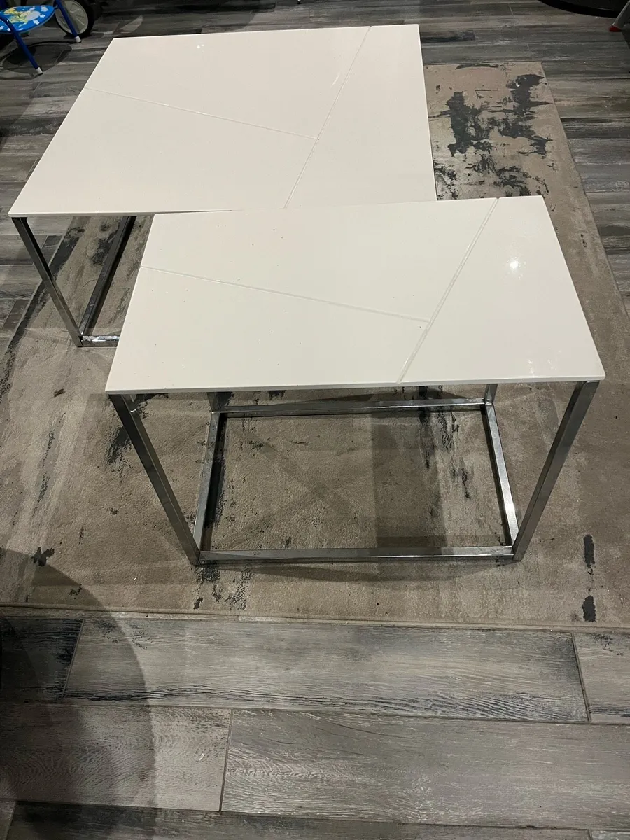 Tables and tv stand and granite - Image 1