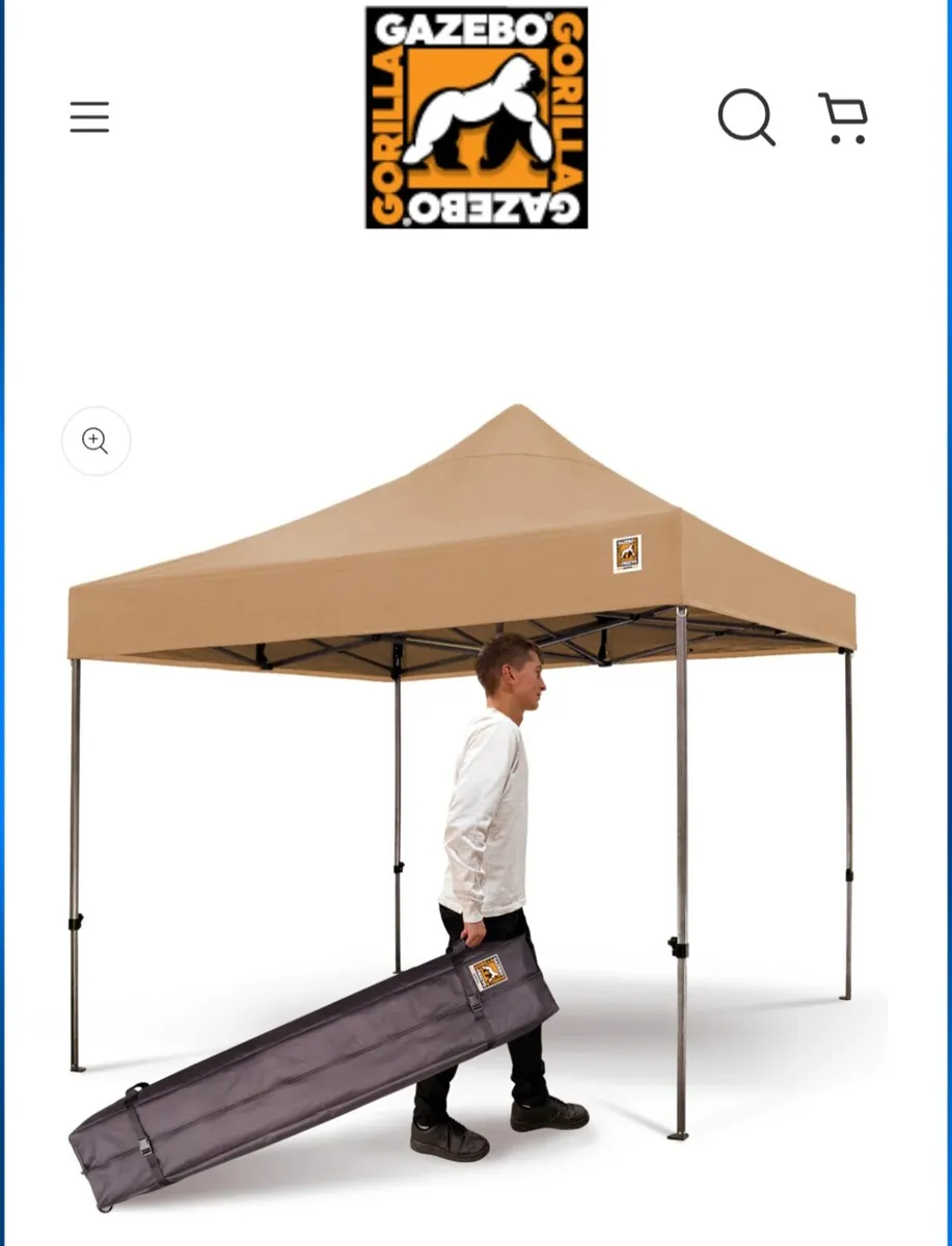 Gorilla Gazebo 3m x 3m Pop-Up Gazebo Beige - Image 4