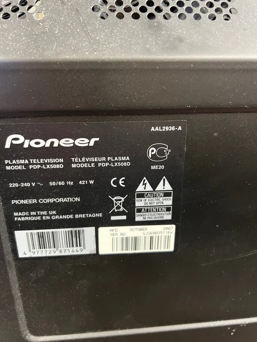 Pioneer Plasma Tv 50 inch (No Remote) - Image 3