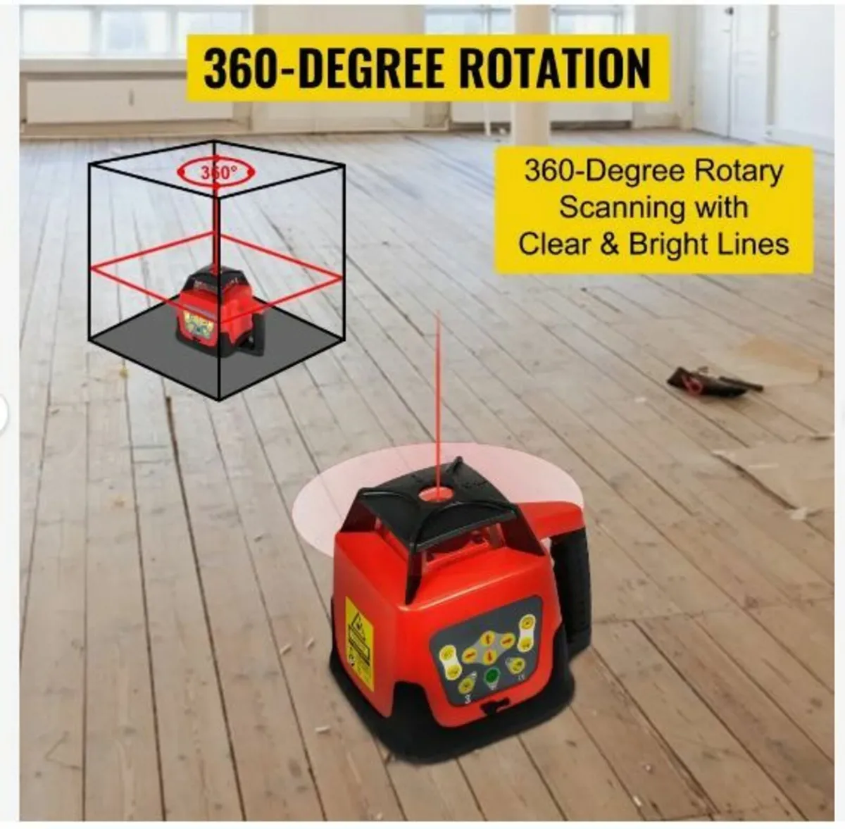 Red Rotary Laser Level Self Leveling - Image 3