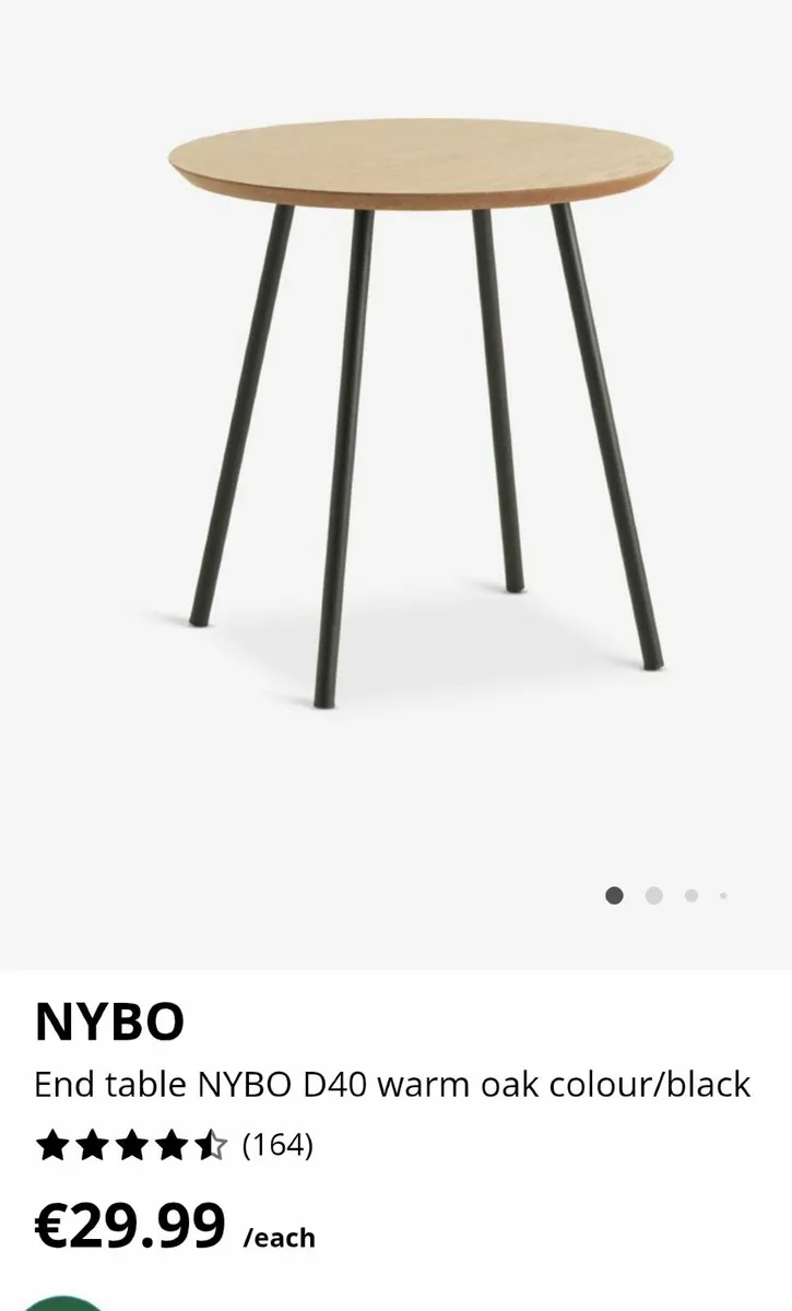 End table NYBO D40 warm oak colour/black - Image 3