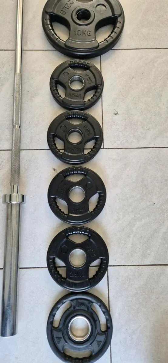 Large Olympic tri grip weight lifting set - Image 3