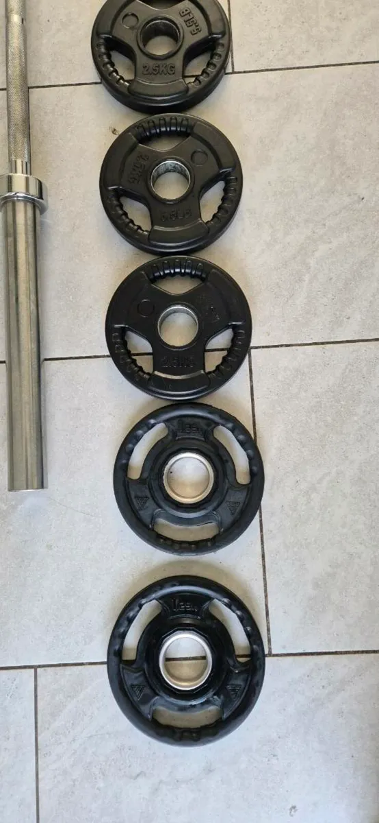 Large Olympic tri grip weight lifting set - Image 4
