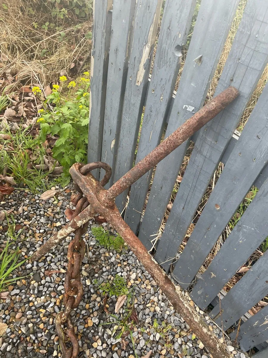 Old lighter boat barge anchor - Image 3