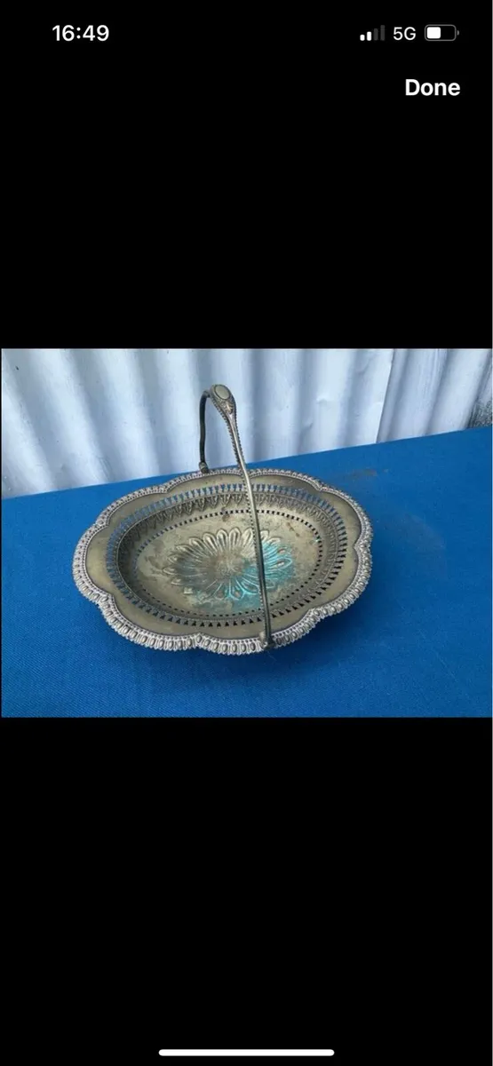 Brass and silver plate dish - Image 1