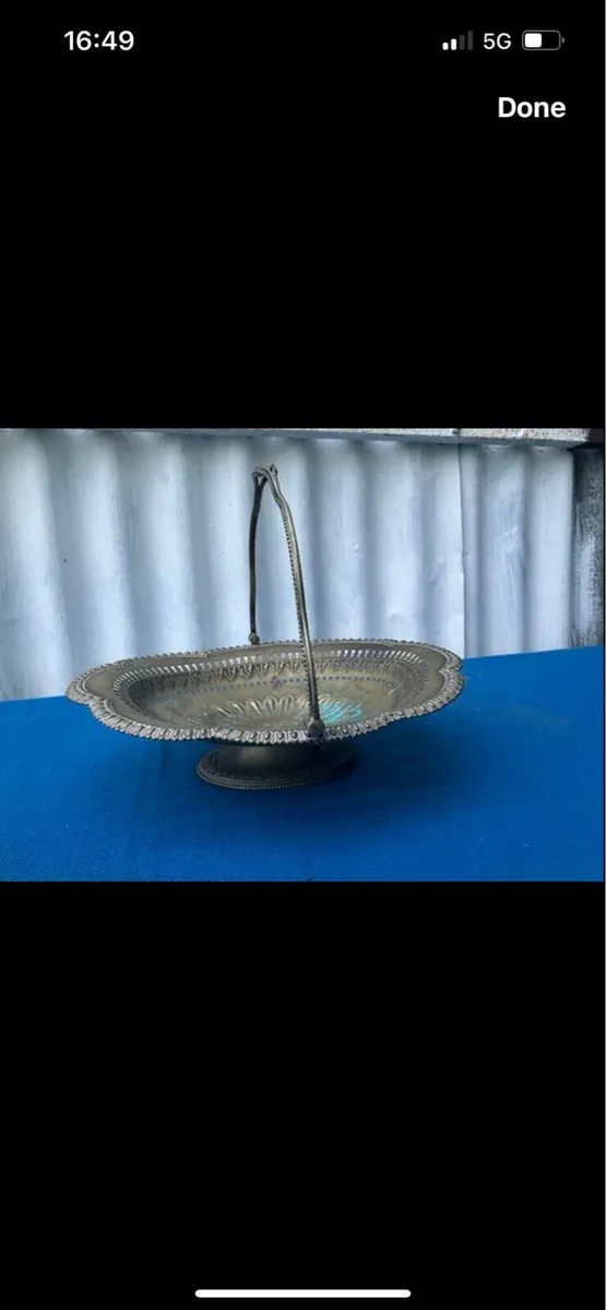 Brass and silver plate dish - Image 4